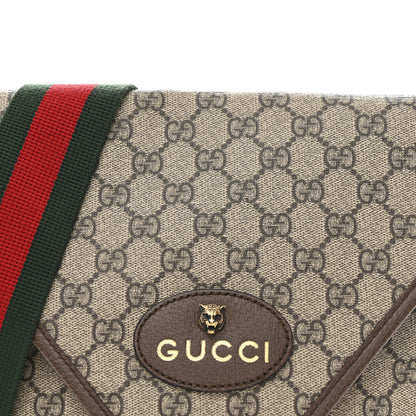 Gucci GG Supreme Monogram Web Medium Neo Vintage Flap Messenger Bag Beige New Acero 8 of 10