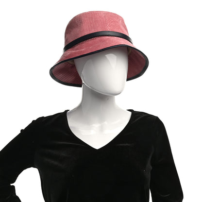 Gucci Lanzo Stretch Cord Azalea Calfskin Horsebit Bob Mulina Bucket Hat XL Lipstick Rose Blue 2 of 10