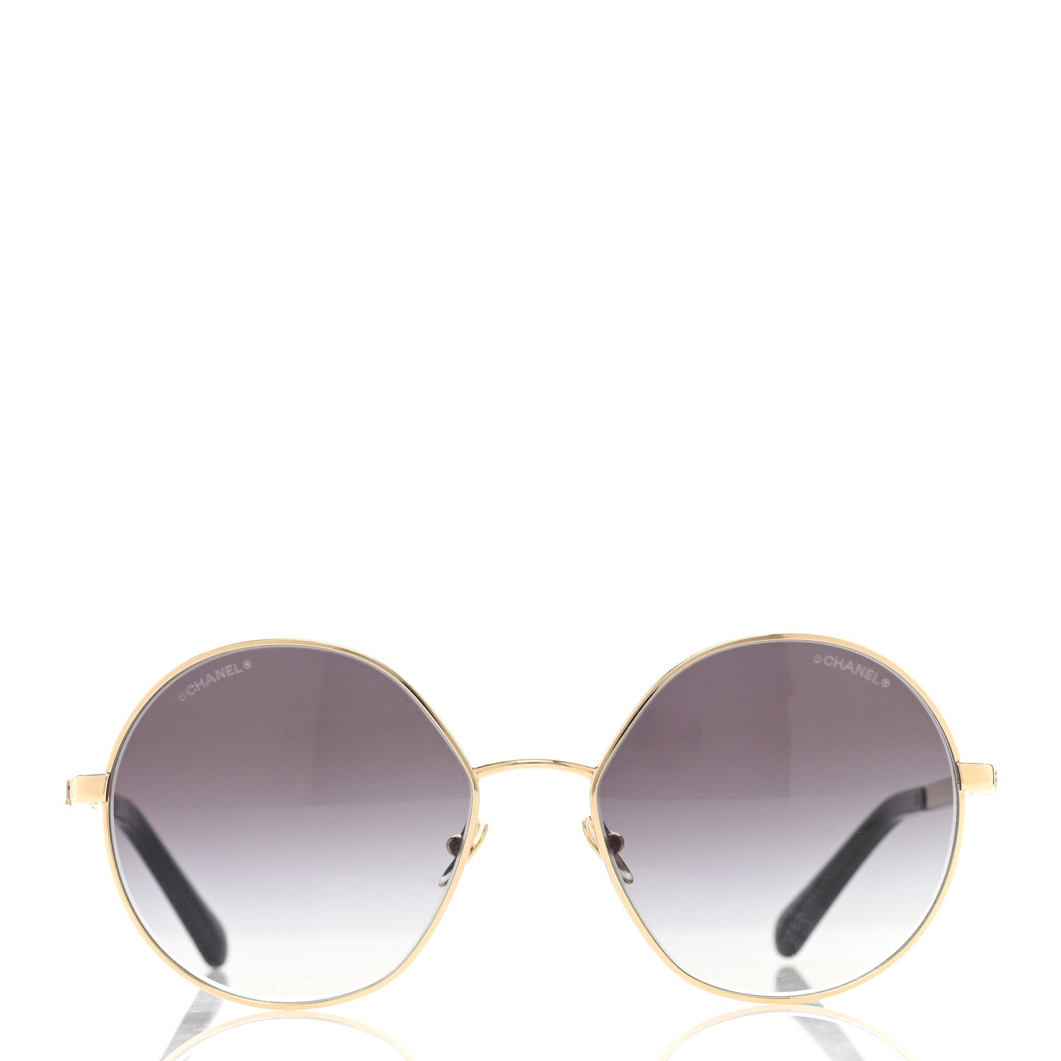 Chanel Round Sunglasses 4269 Black and Gold 2 of 6