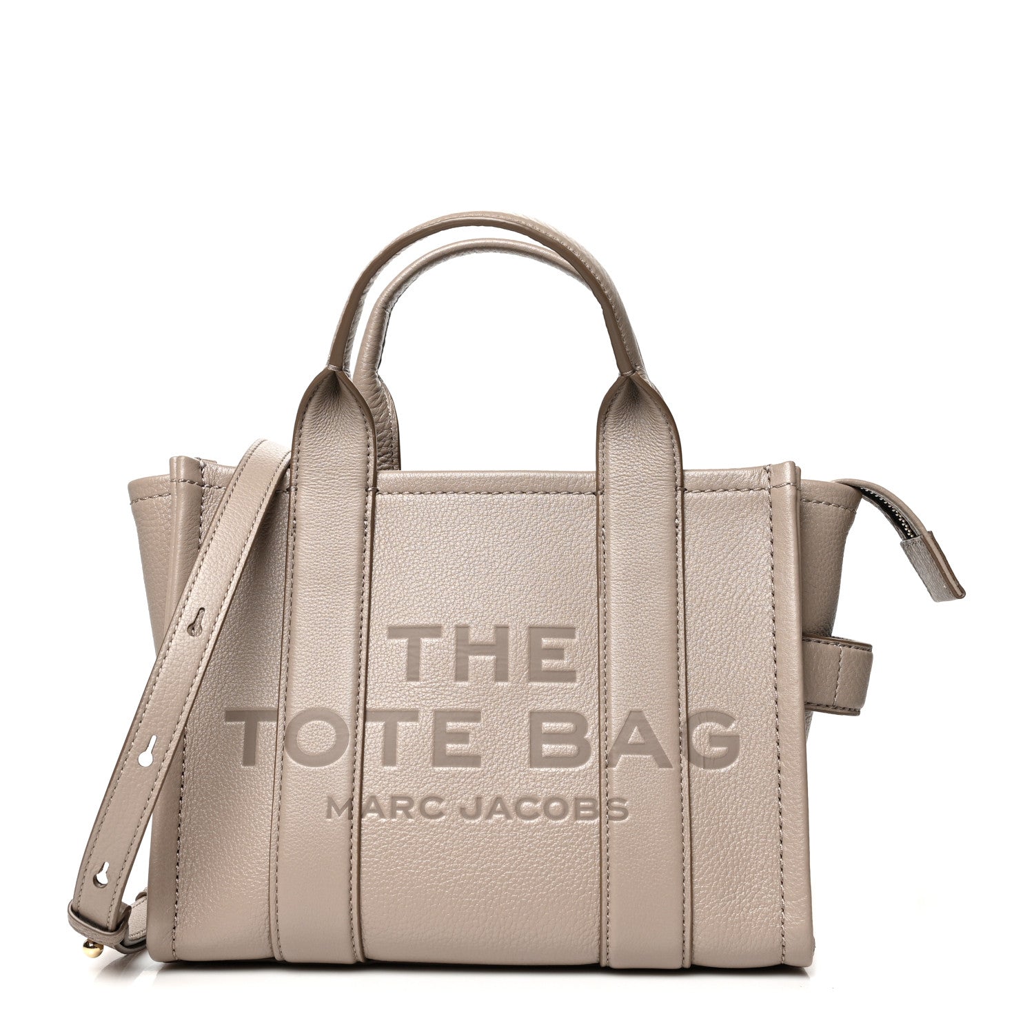 Marc Jacobs Grained Calfskin Small The Tote Bag Taupe 1 of 12