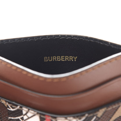 Burberry E-Canvas Monogram Stripe Card Case Bridle Brown 6 of 8