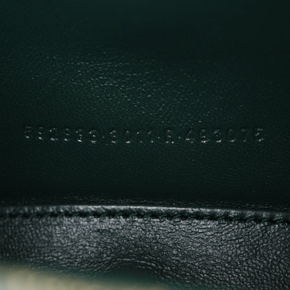 Balenciaga Shiny Calfskin Crocodile Embossed Hourglass Top Handle Bag XS Forest Green 8 of 11