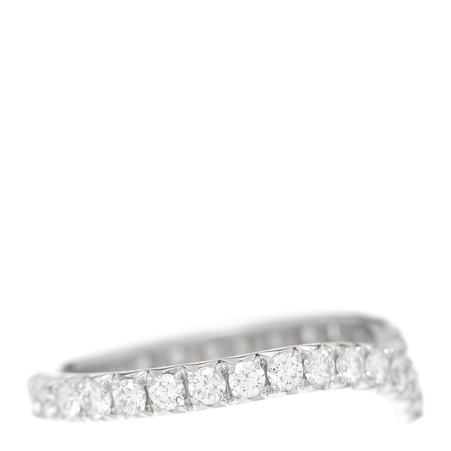 Platinum Diamond Ribbon Wedding Band Ring 50 5.25