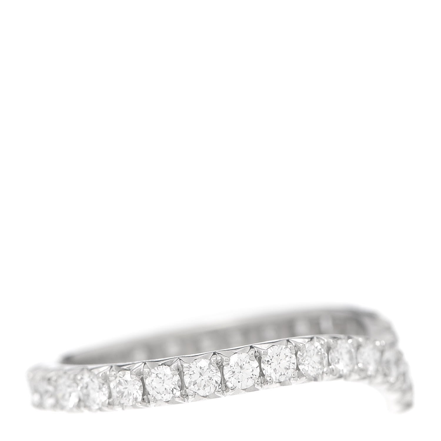 Harry Winston Platinum Diamond Ribbon Wedding Band Ring 50 5.25 5 of 9