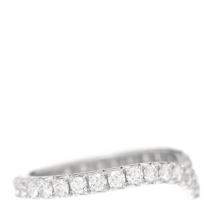 Harry Winston Platinum Diamond Ribbon Wedding Band Ring 50 5.25 5 of 9