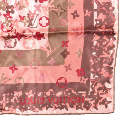 Louis Vuitton Silk Monogram Arty Square Scarf Pale Pink 2 of 3