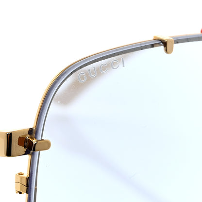 Gucci Metal Square Frame Sunglasses GG0739S Blue 7 of 8