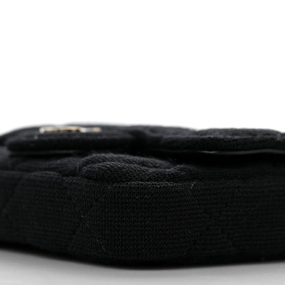 Chanel Jersey Quilted Belt Bag Black 9 of 10