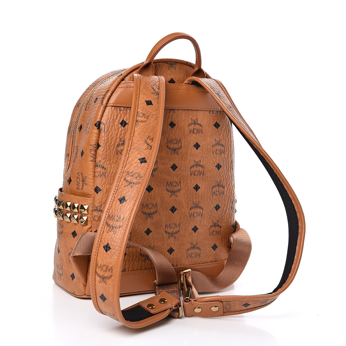 Visetos Small Side Stud Stark Backpack Cognac
