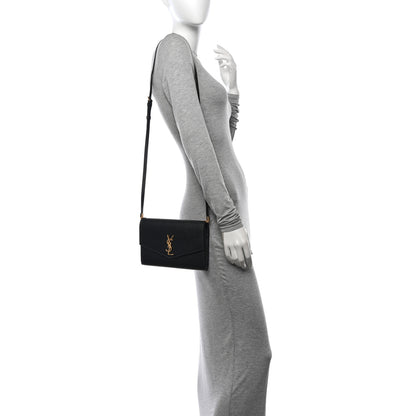 Saint Laurent Grain de Poudre Mini Uptown Crossbody Bag Black 2 of 14