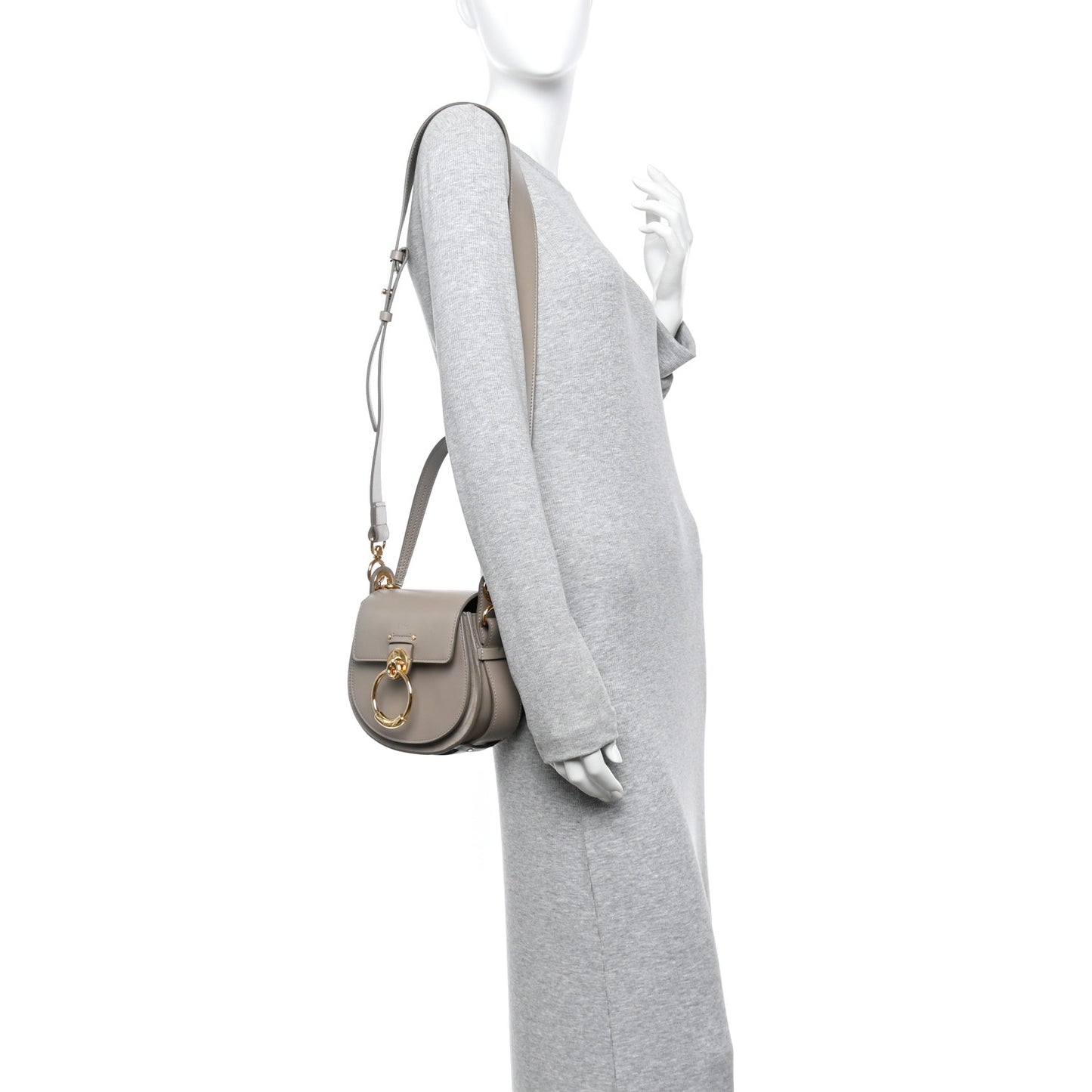 Calfskin Small Tess Bag Motty Grey