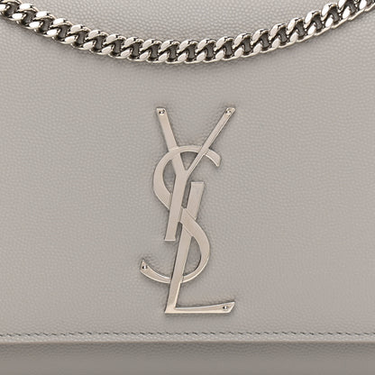 Saint Laurent Grain De Poudre Medium Classic Monogram Kate Satchel Souris 9 of 13