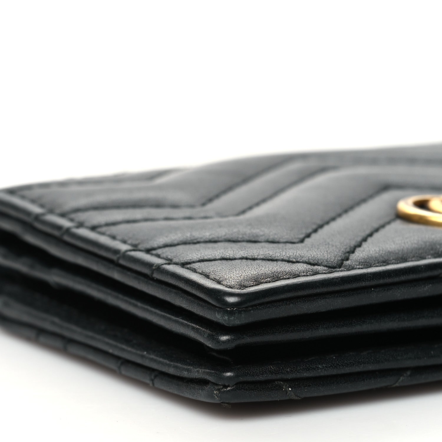 Gucci Calfskin Matelasse GG Marmont Card Case Black 9 of 12