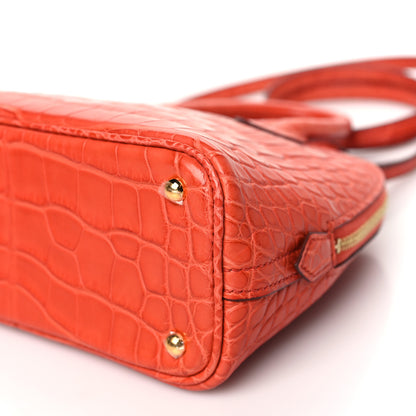 Hermes Matte Alligator Bolide Mini 1923 Sanguine 10 of 11