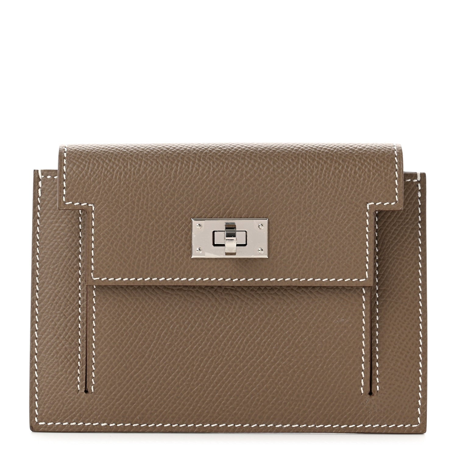 Hermes Epsom Kelly Pocket Compact Wallet Etoupe 1 of 7