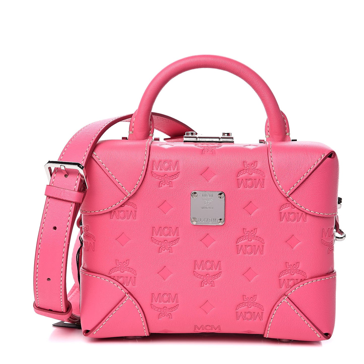 Calfskin Ottomar Monogram Small Berlin Crossbody Sugar Pink