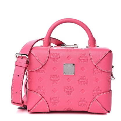 MCM Calfskin Ottomar Monogram Small Berlin Crossbody Sugar Pink 1 of 8