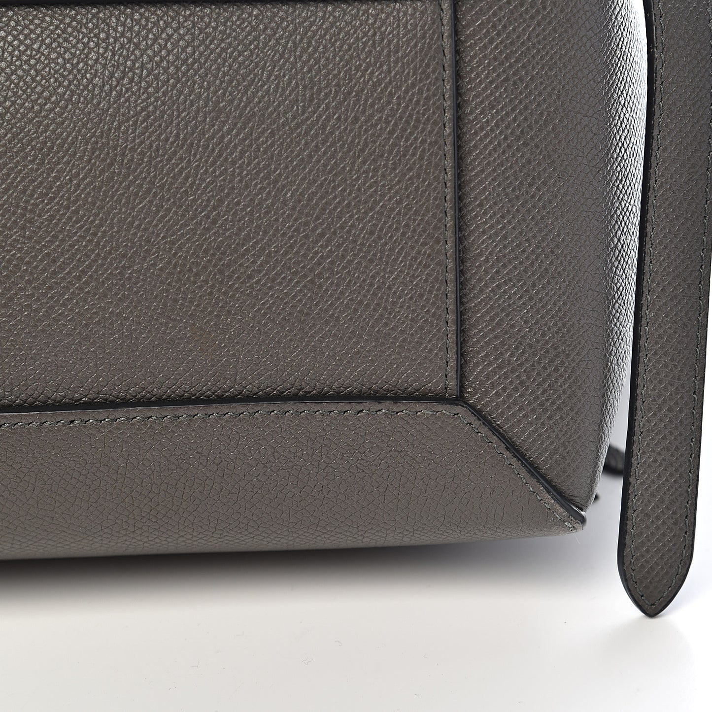 Grained Calfskin Micro Belt Bag Grey
