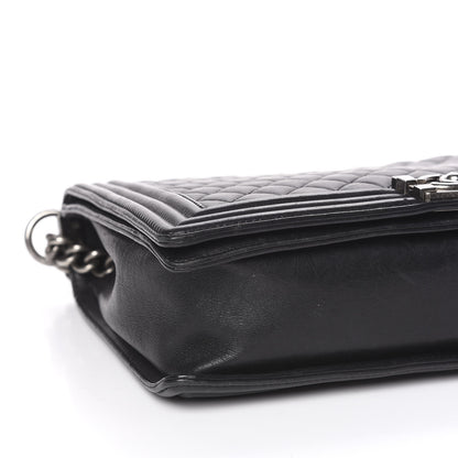 Chanel Lambskin Quilted Large Boy Flap Black 7 of 12