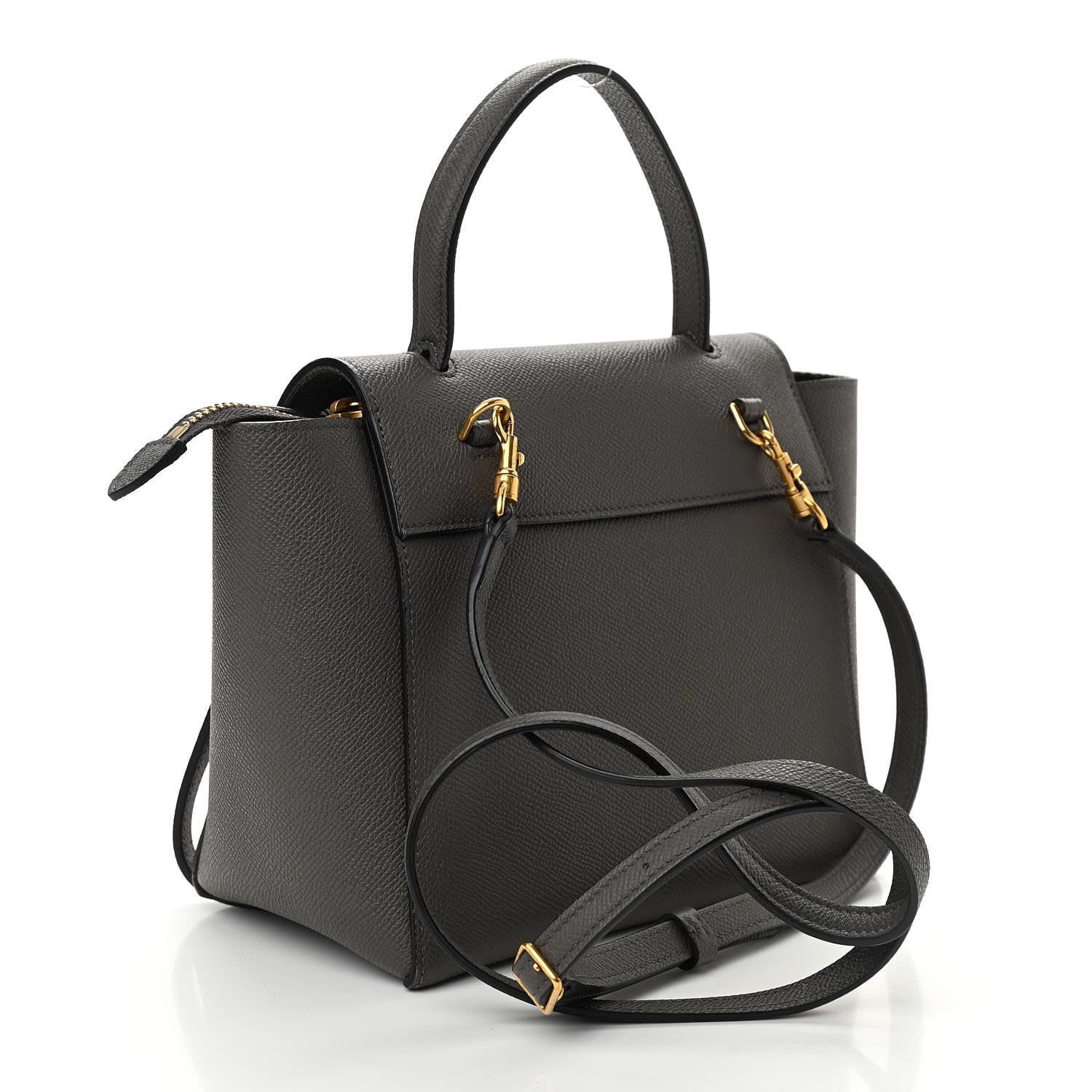 Celine Grained Calfskin Nano Belt Bag Grey 2 of 9