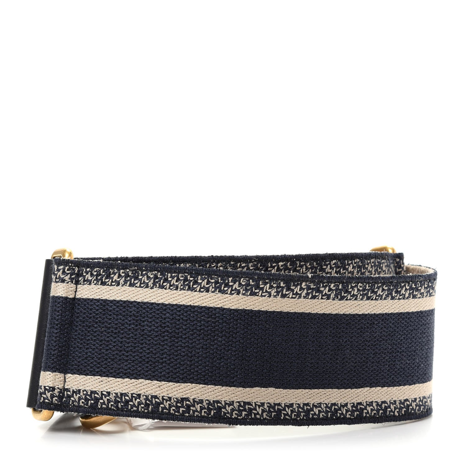 Christian Dior Canvas Embroidered Shoulder Strap Blue 2 of 7