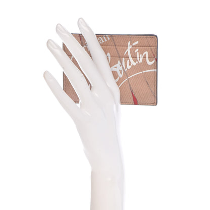 Christian Louboutin Calfskin Kios Kraft Print Card Holder Kraft 2 of 6