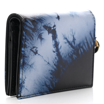 Christian Dior Calfskin Tie Mini Lady Dior Wallet Blue Multicolor 3 of 8