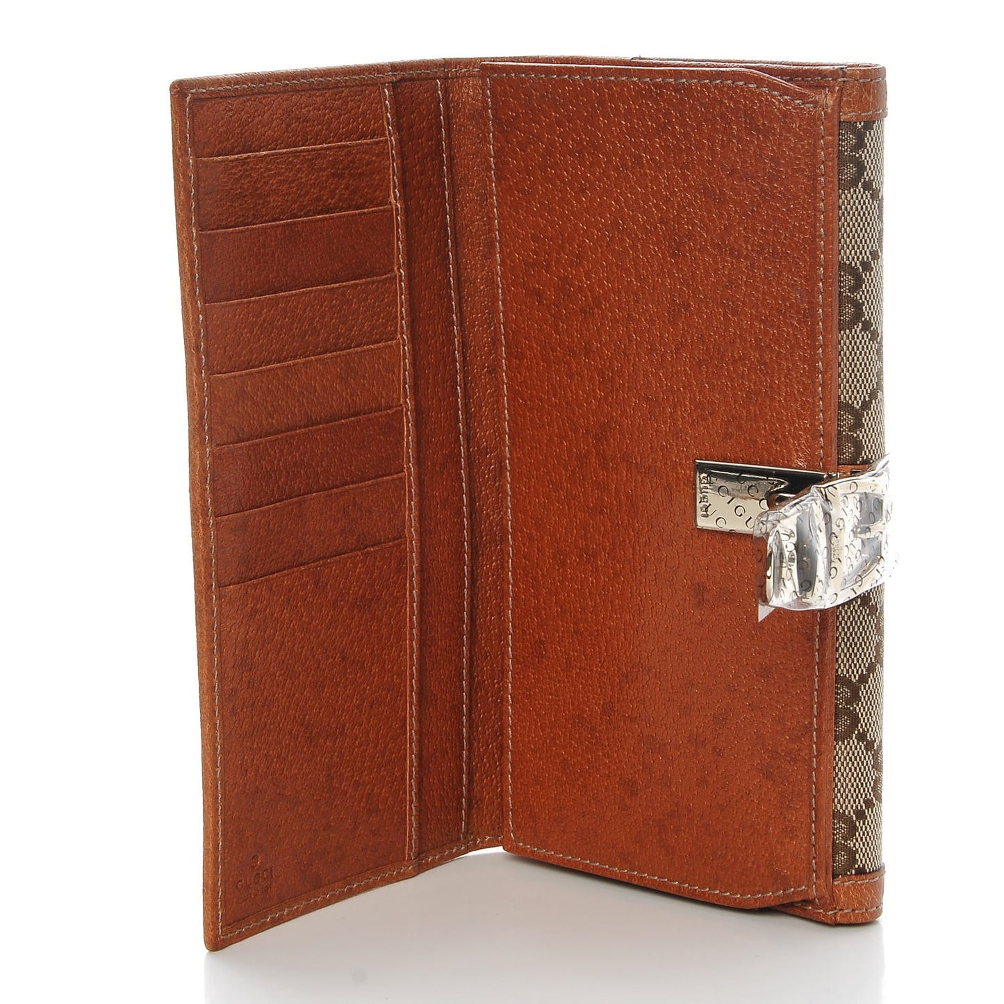 Monogram Buckle Continental Wallet Brown