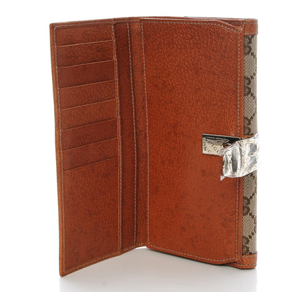 Gucci Monogram Buckle Continental Wallet Brown 5 of 8