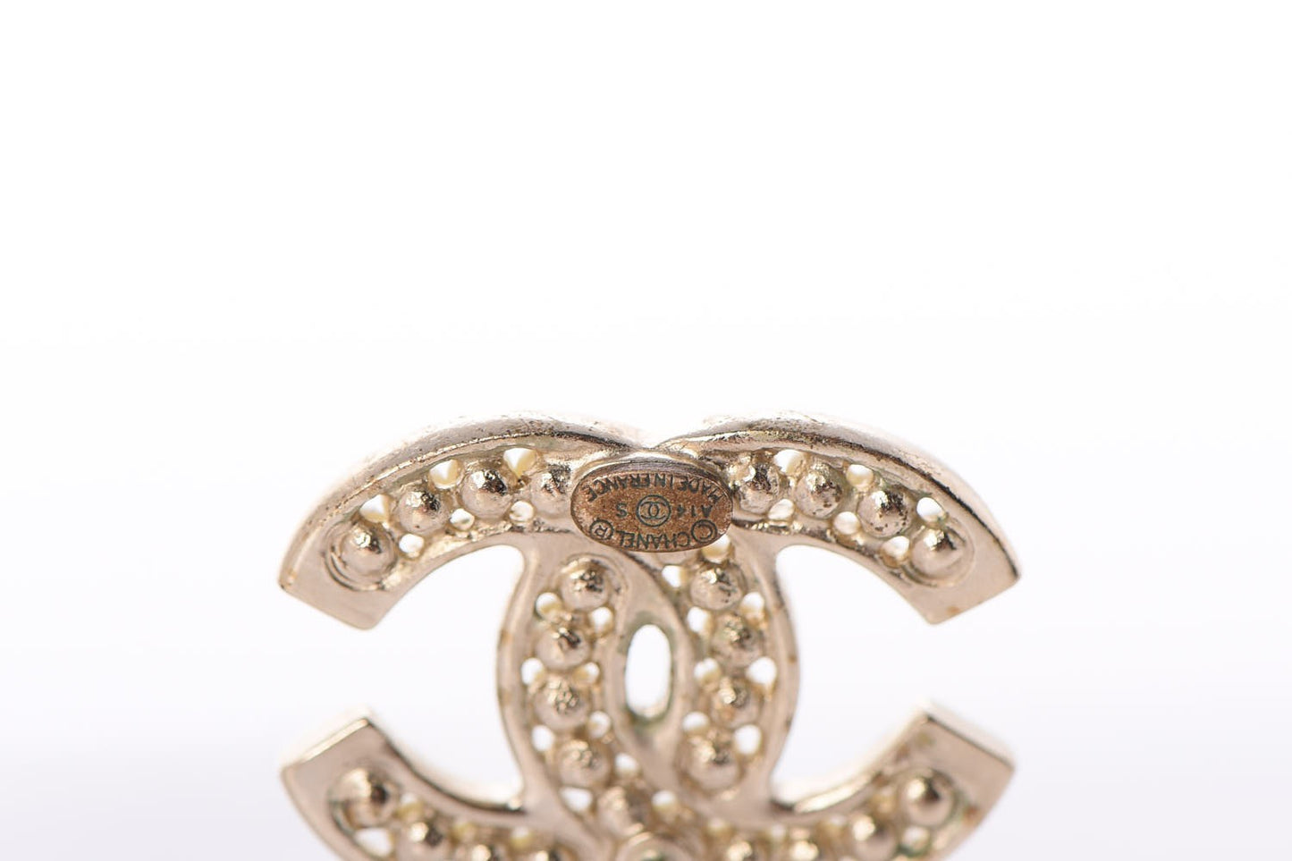 Pearl CC Earrings Light Gold