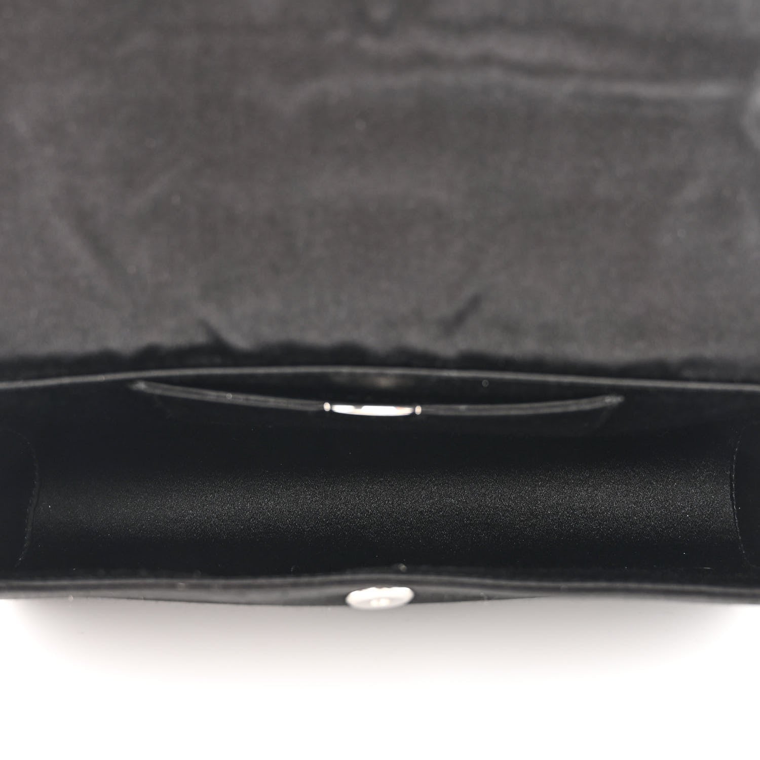 Christian Dior Satin CD Box Clutch with Chain Black 5 of 12