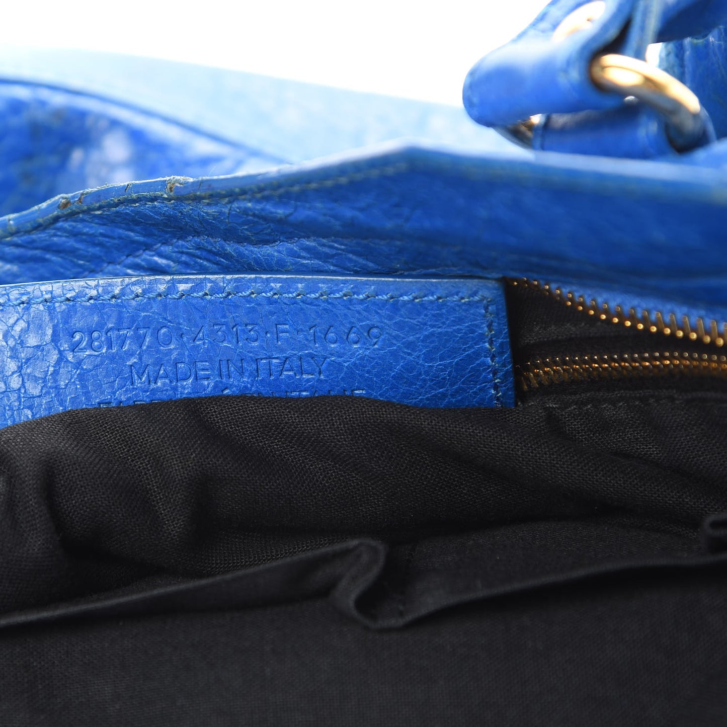 Agneau Giant 12 Gold Hardware City Bleu Lazuli