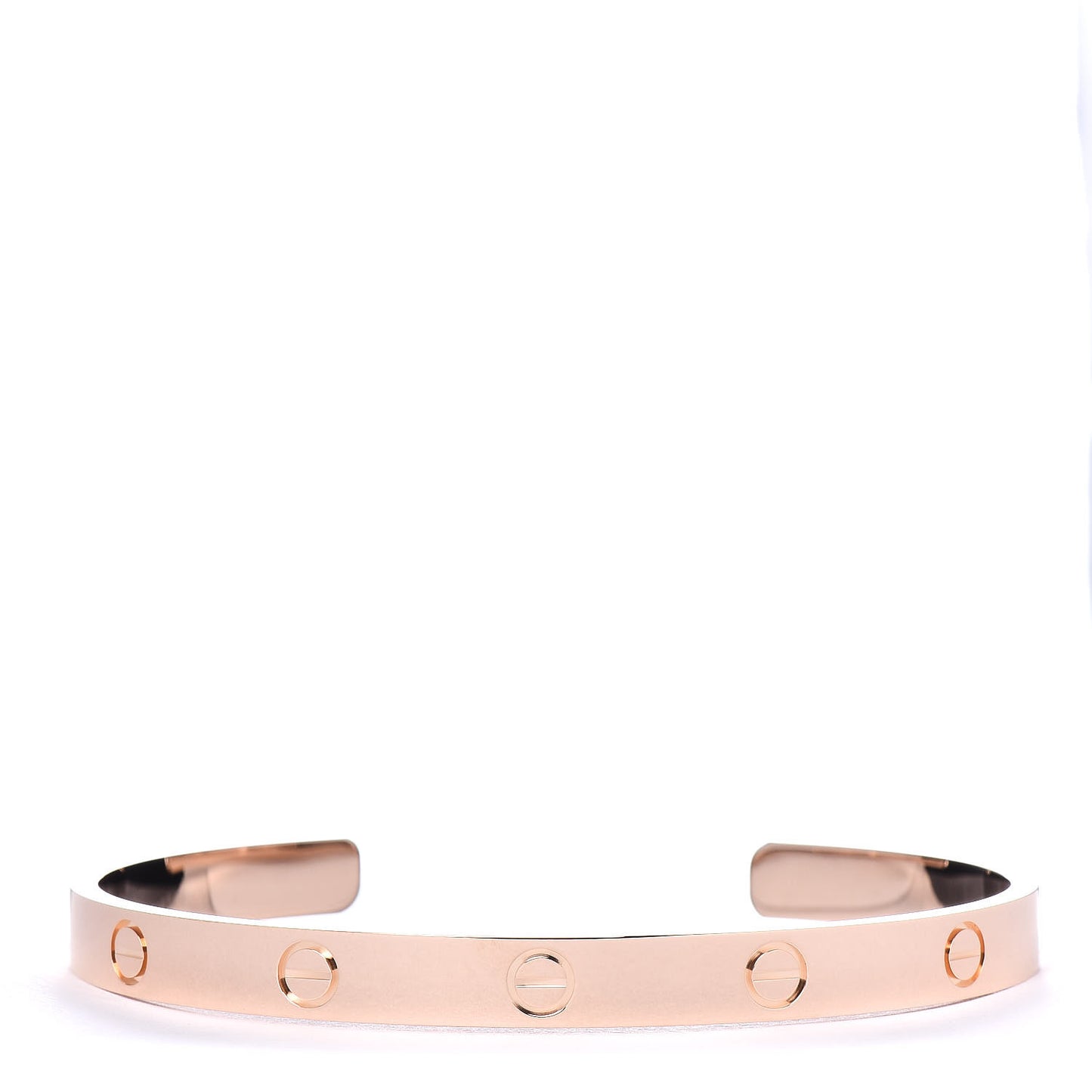 18K Pink Gold LOVE Cuff Bracelet 19