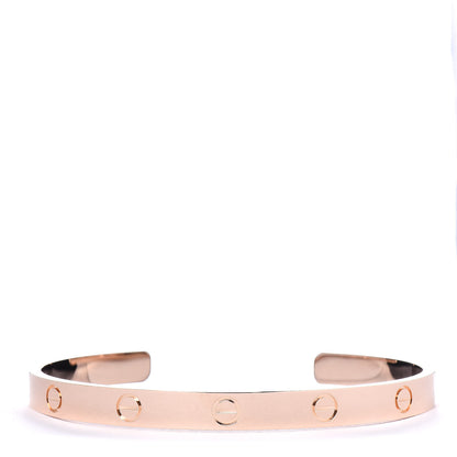 Cartier 18K Pink Gold LOVE Cuff Bracelet 19 1 of 4