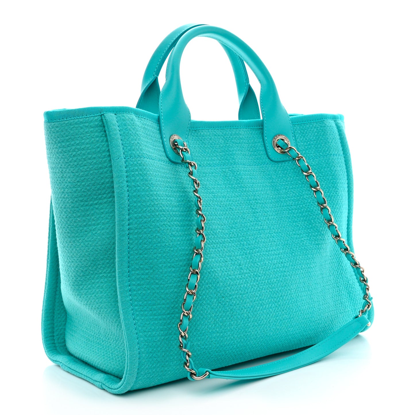 Mixed Fibers Small Deauville Tote Turquoise