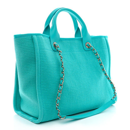Chanel Mixed Fibers Small Deauville Tote Turquoise 2 of 10