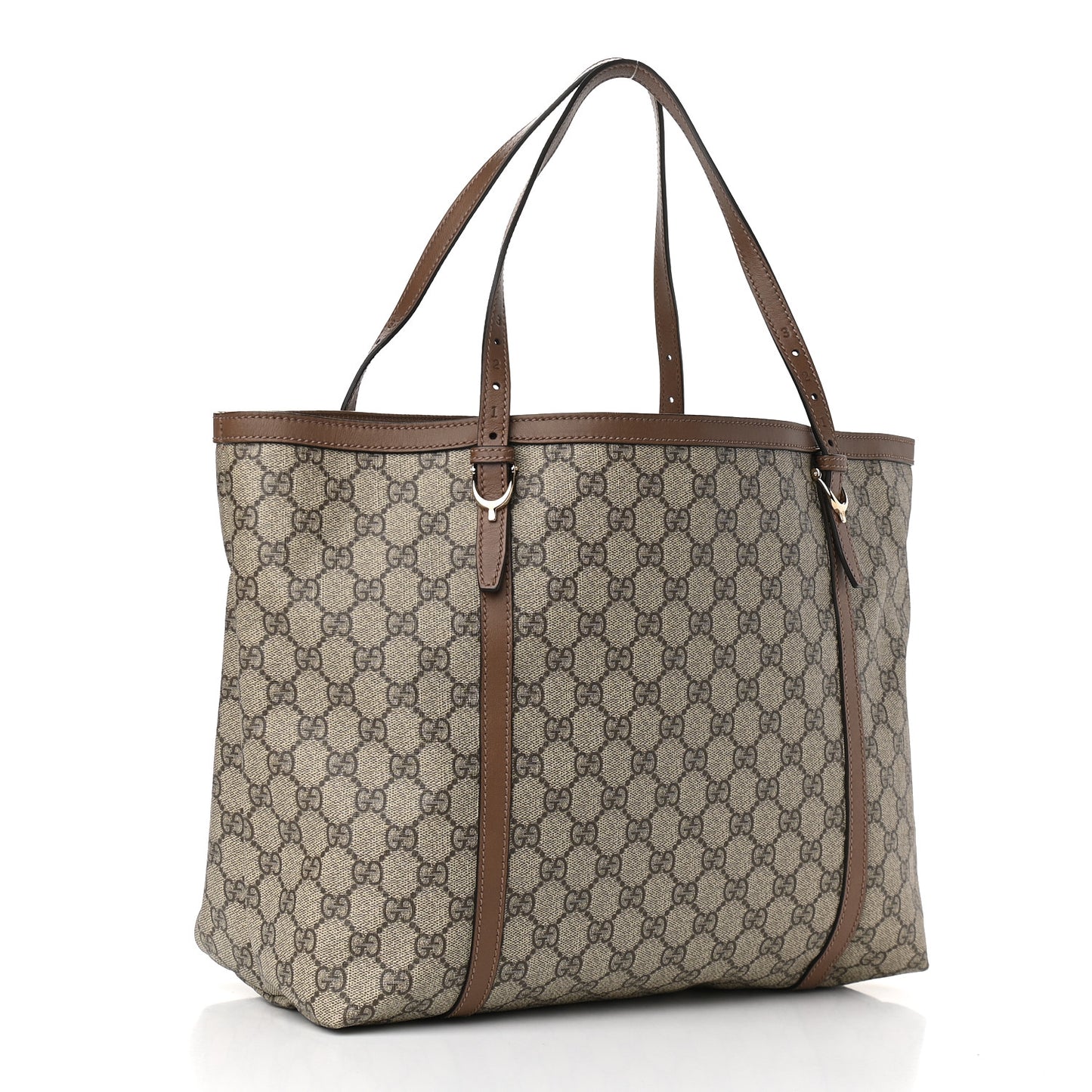 GG Supreme Monogram Medium Nice Tote Brown