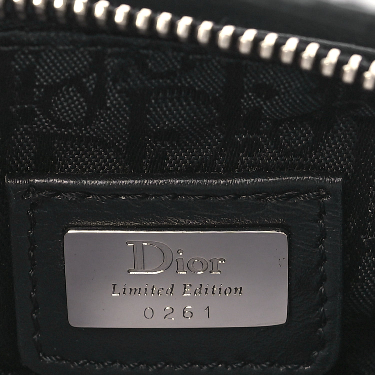 Christian Dior Canvas Stitched Flower Sequins Mini Saddle Pochette Black Red 6 of 11