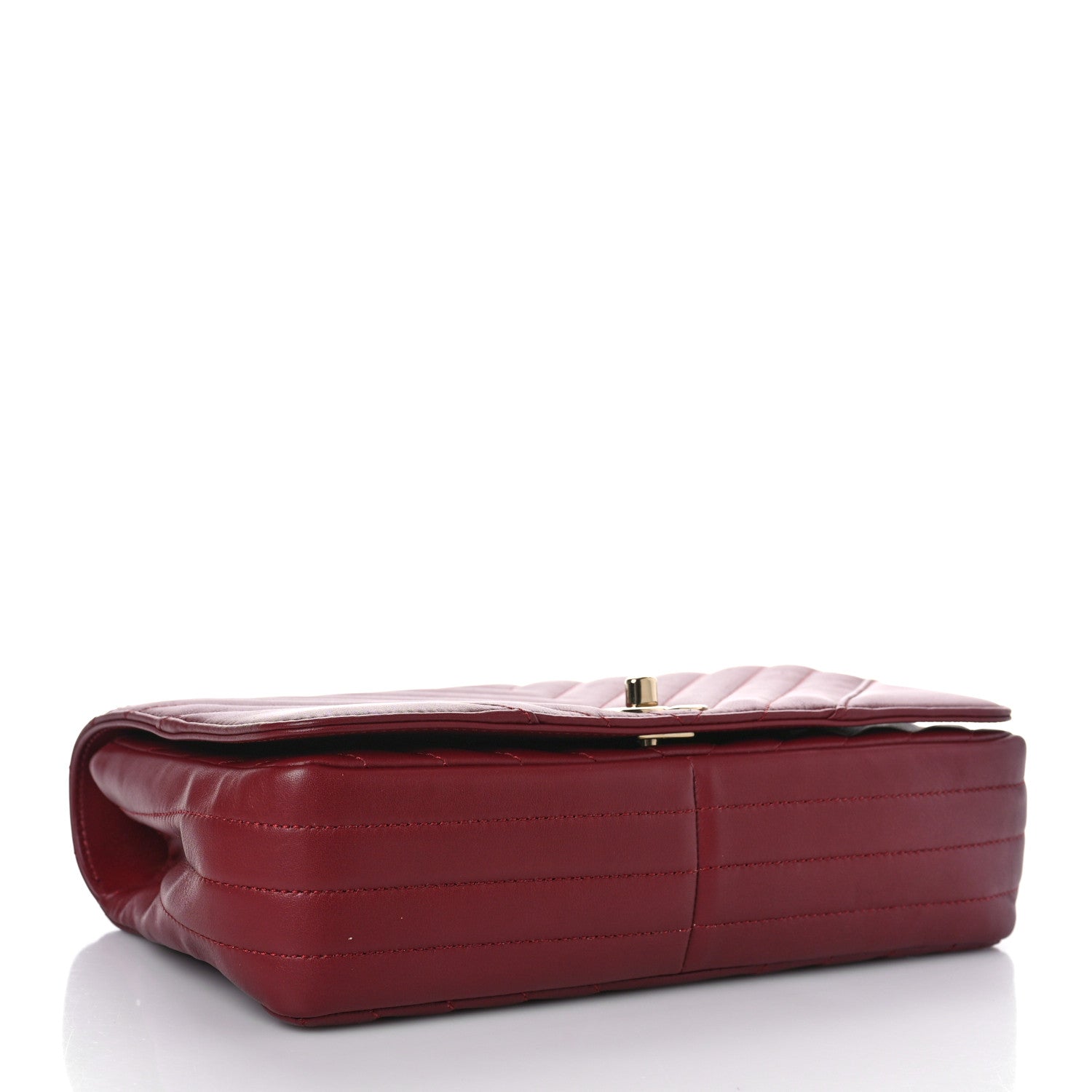 Chanel Calfskin Chevron Quilted Large Statement Flap Red 4 of 9
