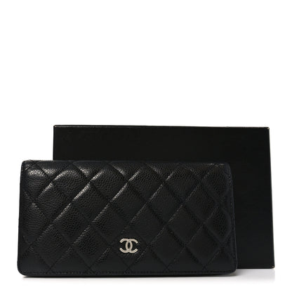 Chanel Caviar Quilted Yen Wallet Black 9 of 9