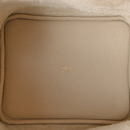 Hermes Taurillon Clemence Picotin Lock 22 MM Beton 5 of 10