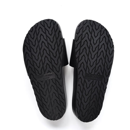 Saint Laurent Calfskin Monogram Jimmy Joan Slide Sandals 37 Black 7 of 8