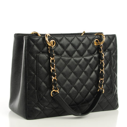 Chanel Caviar Quilted Grand Shopping Tote GST Black 3 of 8