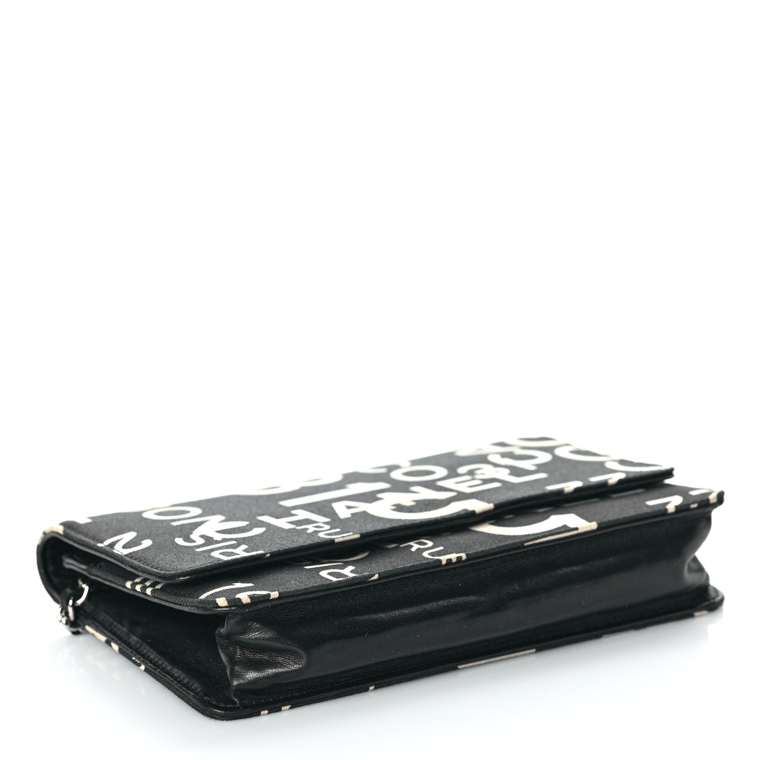 Chanel Denim Coco Wallet On Chain WOC Black 4 of 11