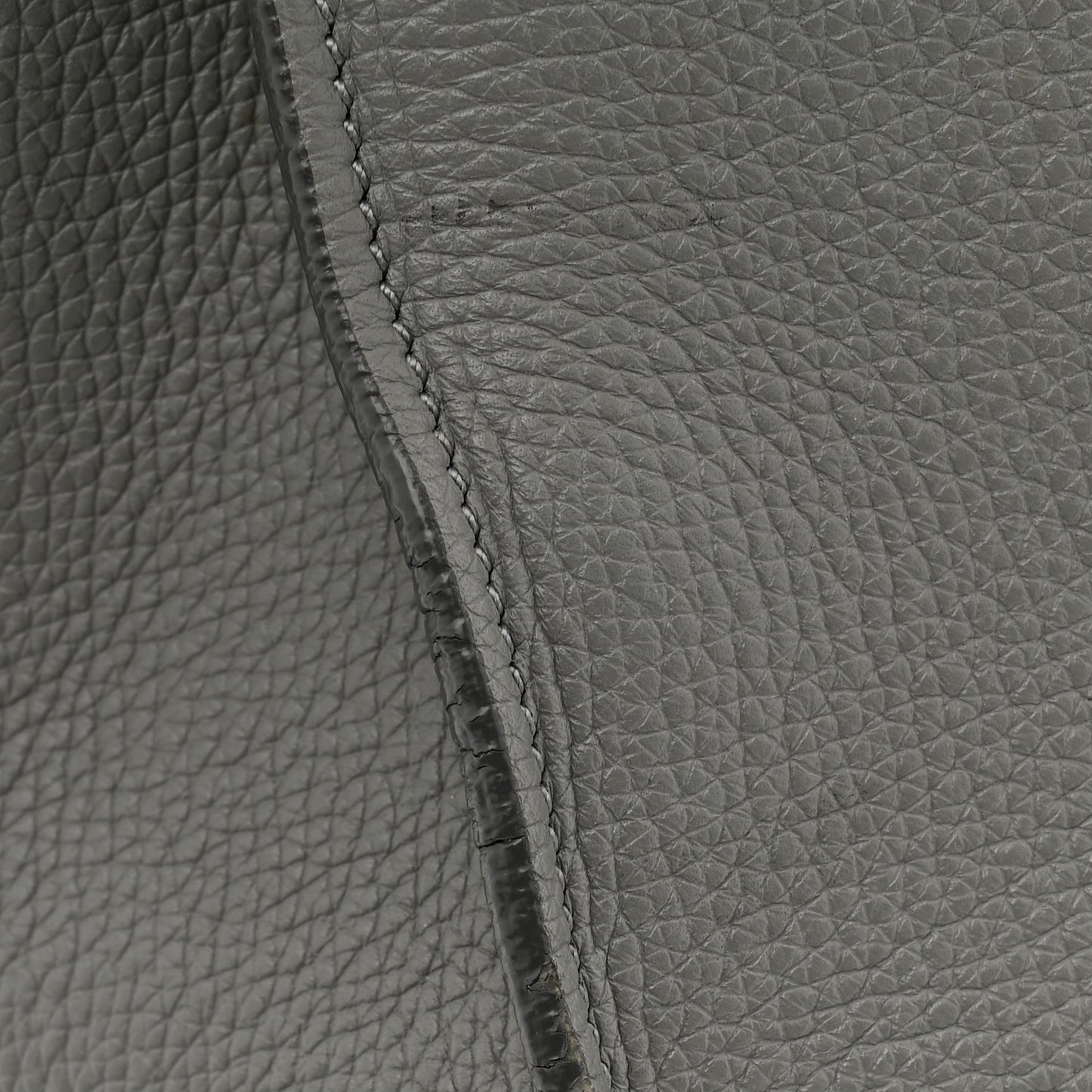 Supple Grained Calfskin Medium Big Bag Grey