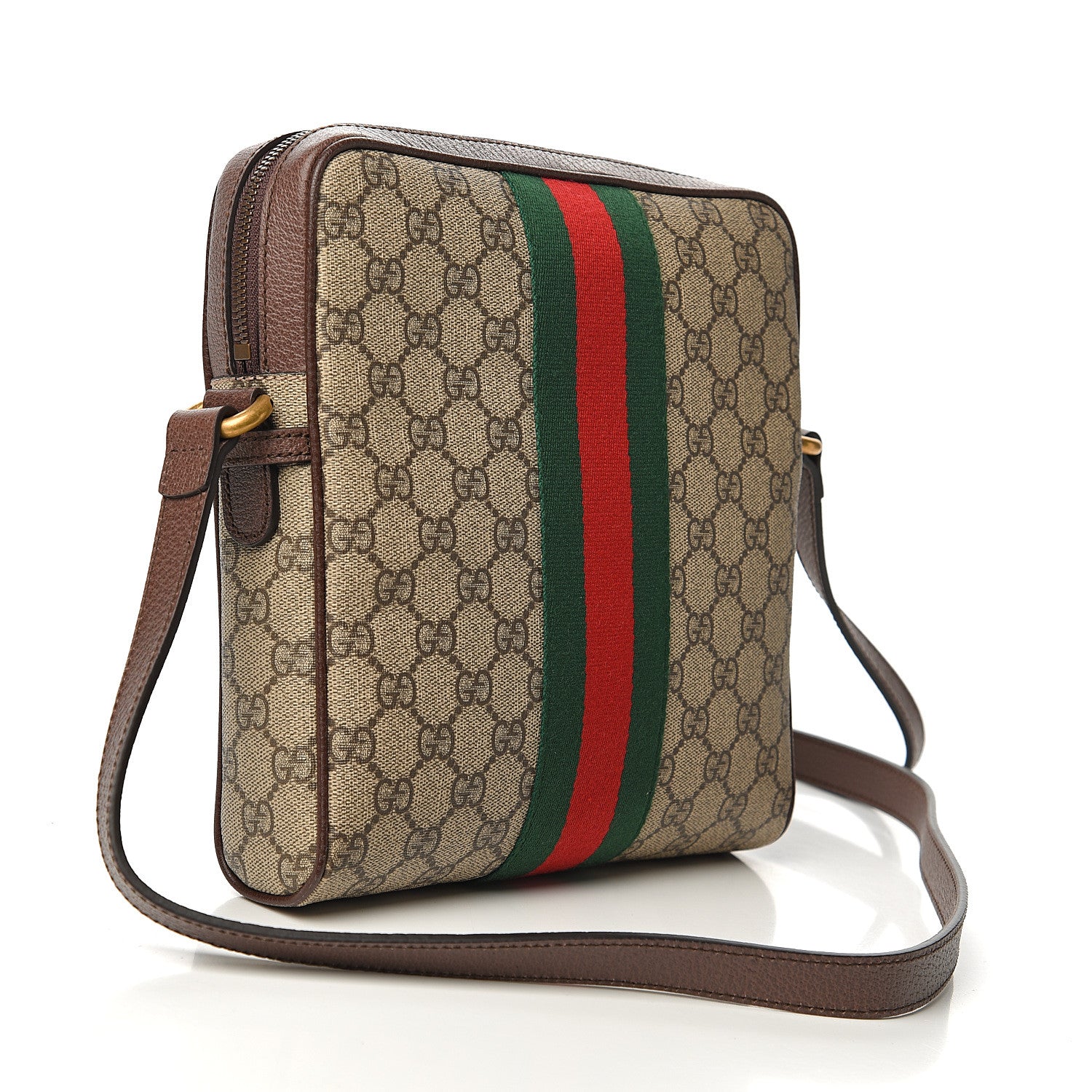 Gucci GG Supreme Monogram Web Small Ophidia Messenger Bag Brown 2 of 9