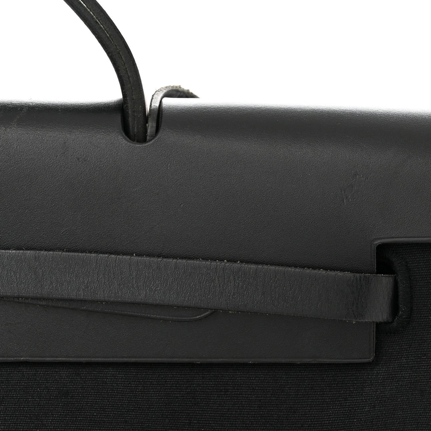 Hermes Toile Vache Calfskin Herbag 39 MM Black 14 of 16