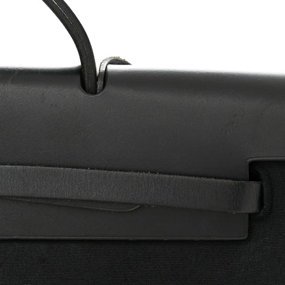 Hermes Toile Vache Calfskin Herbag 39 MM Black 14 of 16