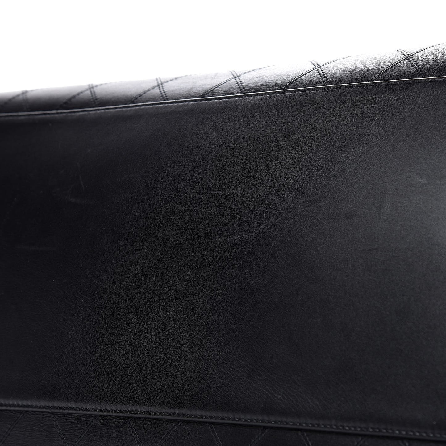 Calfskin Stitched XL Weekender Black