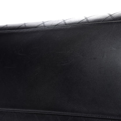 Chanel Calfskin Stitched XL Weekender Black 14 of 15